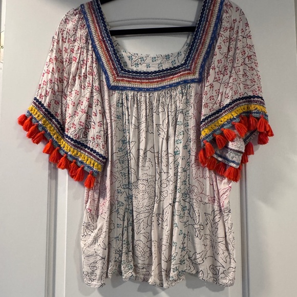 Anthropologie Multicolor Embroidered Blouse - Picture 2 of 3